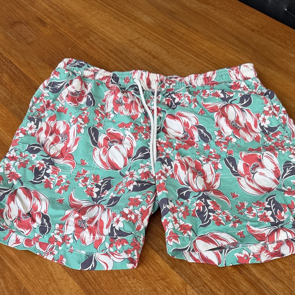 Grayers Men's Floral Swim Shorts - Mint & Coral